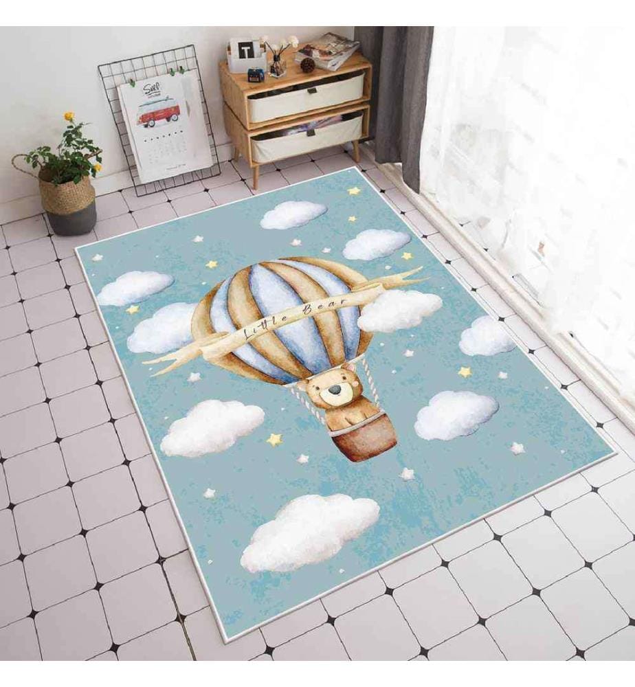 Carpet, Blue, 70% Cotton - 30% Chenille, 120 x 180 cm