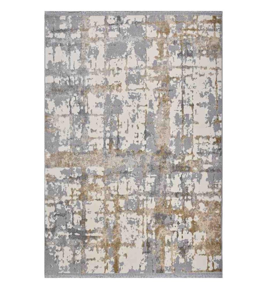 Hall Carpet, Grey, Beige, Cream, 60% Polypropylene - 40% Polyester, 120 x 350 cm
