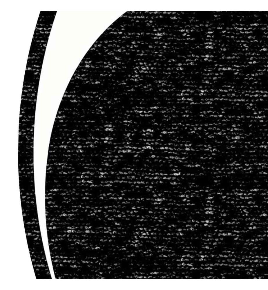 Carpet, Black, White, 100% Polyester, 160 x 160 cm