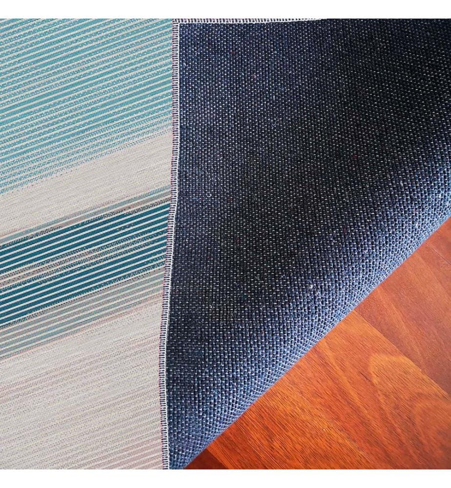 Carpet, Cream, Blue, 100% Cotton, 140 x 220 cm