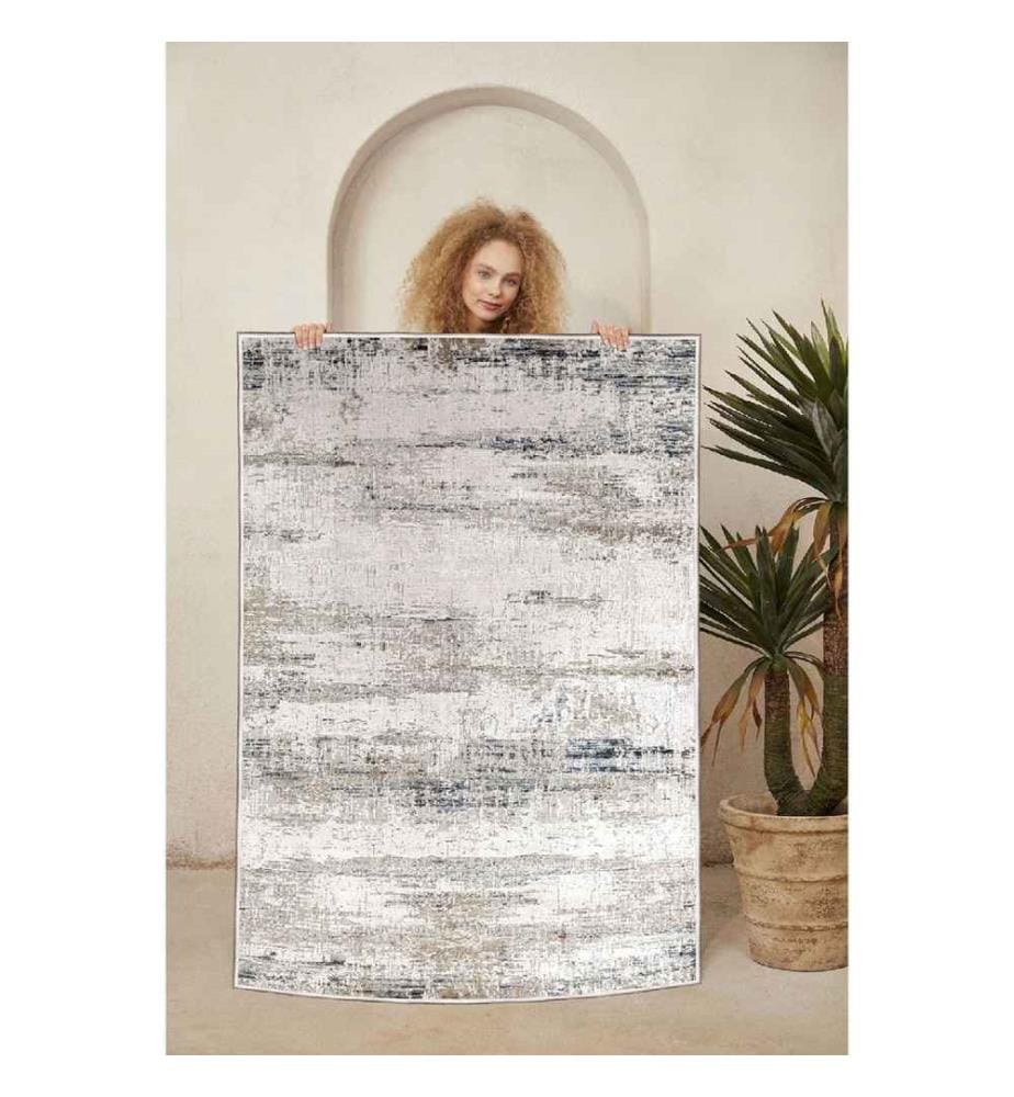 Carpet, Cream, Beige, 100% Cotton, 80 x 120 cm
