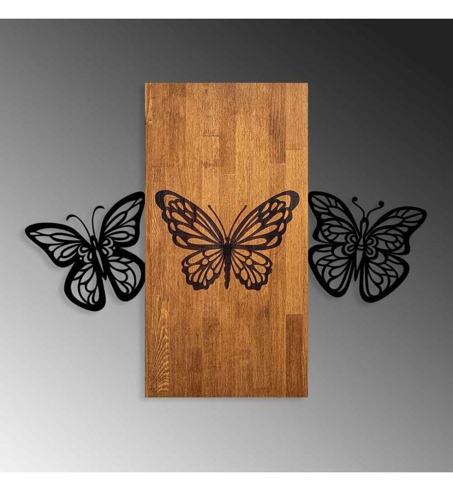 Dekoratives Wandzubehör aus Holz, Nussbaum schwarz, Holz