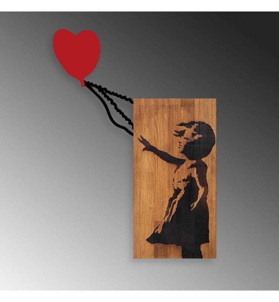 Dekoratives Wandzubehör aus Holz, Nussbaum schwarz, Holz