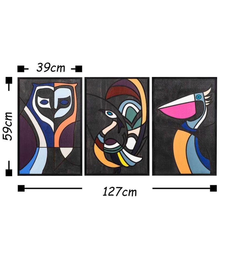 Dekoratives Accessoire für die Wand aus Holz, Multicolor, Sperrholz