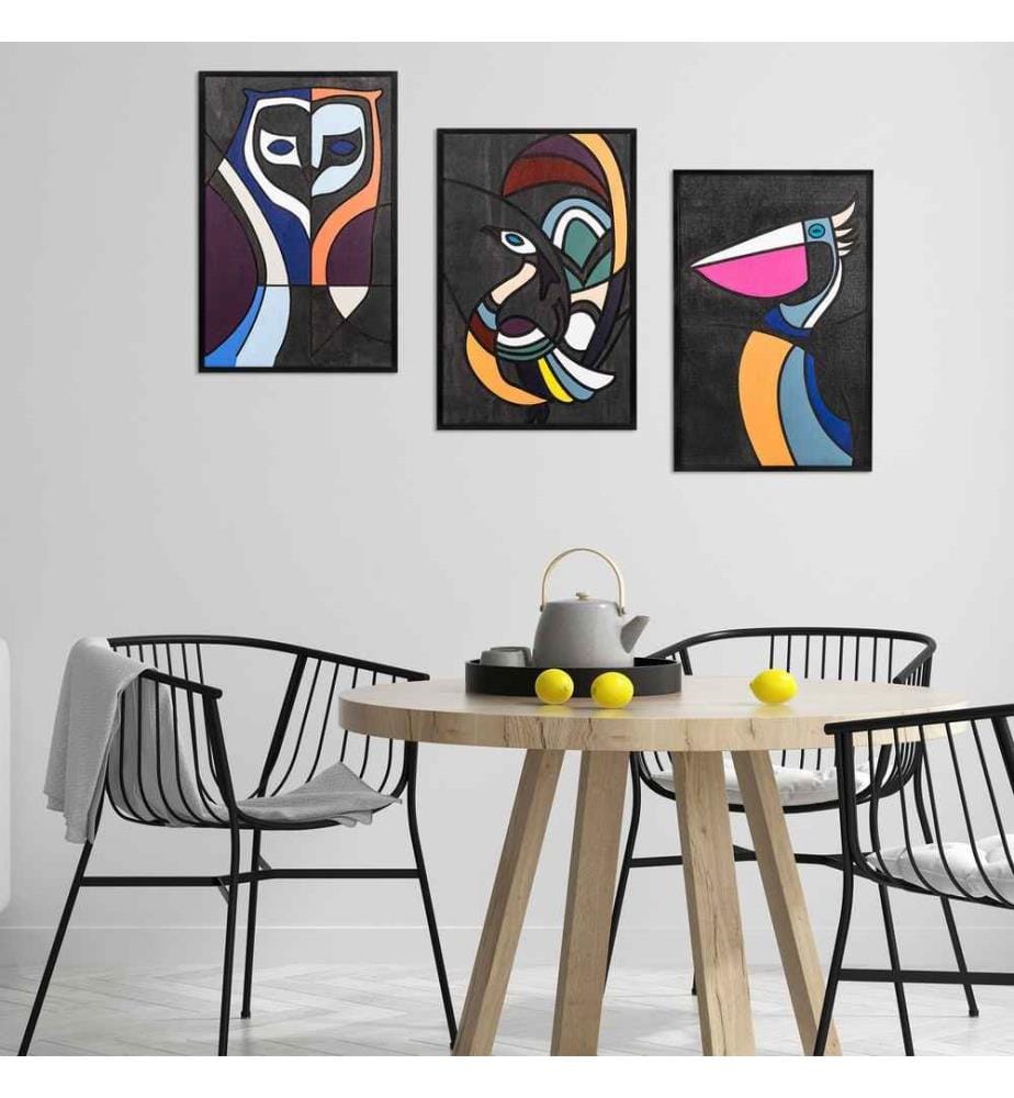 Dekoratives Accessoire für die Wand aus Holz, Multicolor, Sperrholz