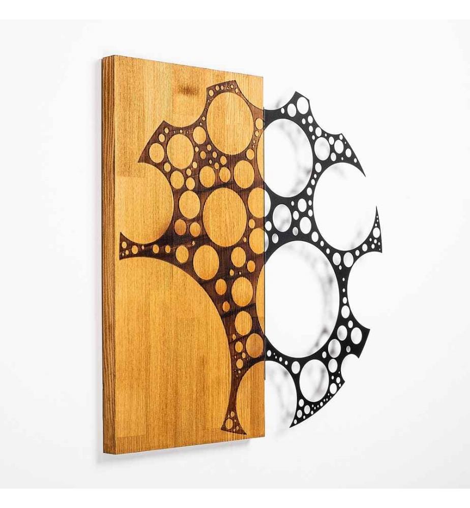 Dekoratives Wandaccessoire aus Holz, Nussbaum schwarz, 50% Holz