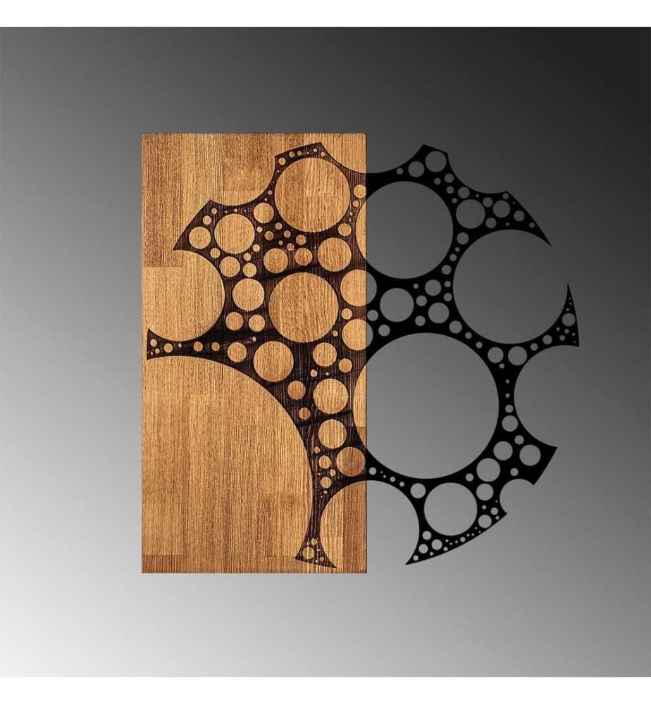 Dekoratives Wandaccessoire aus Holz, Nussbaum schwarz, 50% Holz