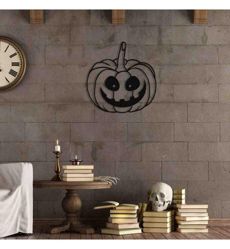 Accessoire mural décoratif en métal, noir, métal
