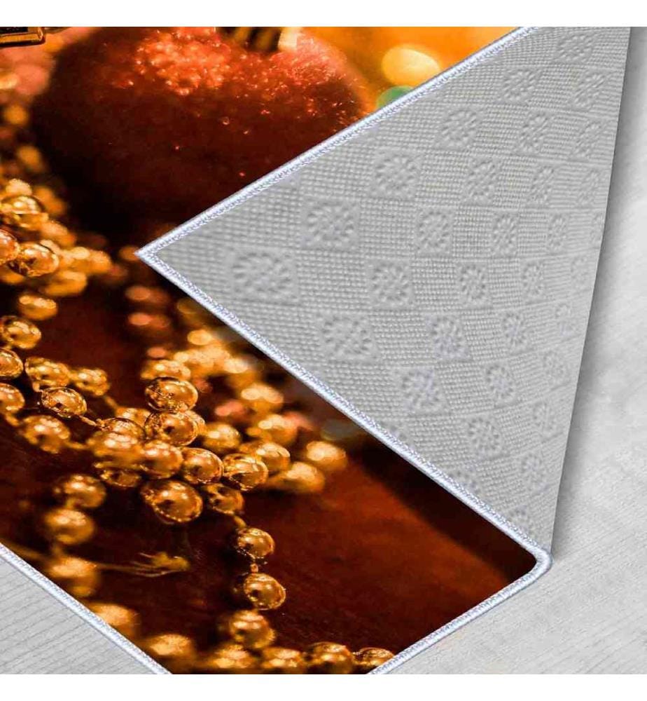 Teppich, Weiss, Orange, Gold, Braun, 100% Polyester, 100 x 150 cm