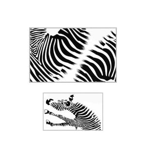 Badematten-Set, 2-teilig, weiss, schwarz, 100% Polyester, 60 x 100 cm (1 Stück), 50 x 60 cm (1 Stück)