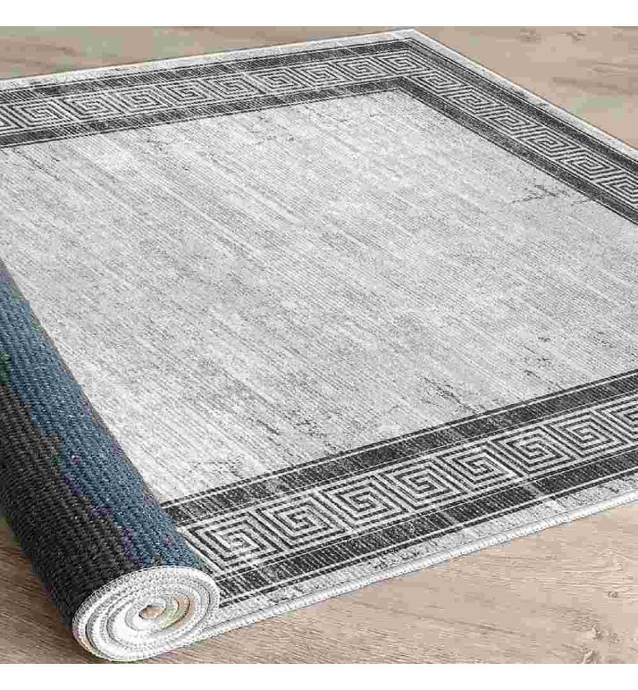 Carpet, Grey, Black, 100% Cotton, 100 x 300 cm