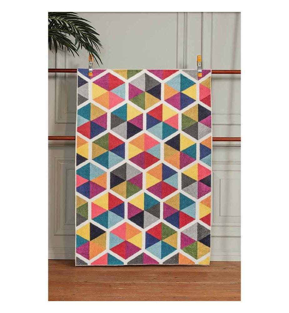 Tappeto, Multicolore, 70% Cotone - 30% Poliestere, 80 x 200 cm