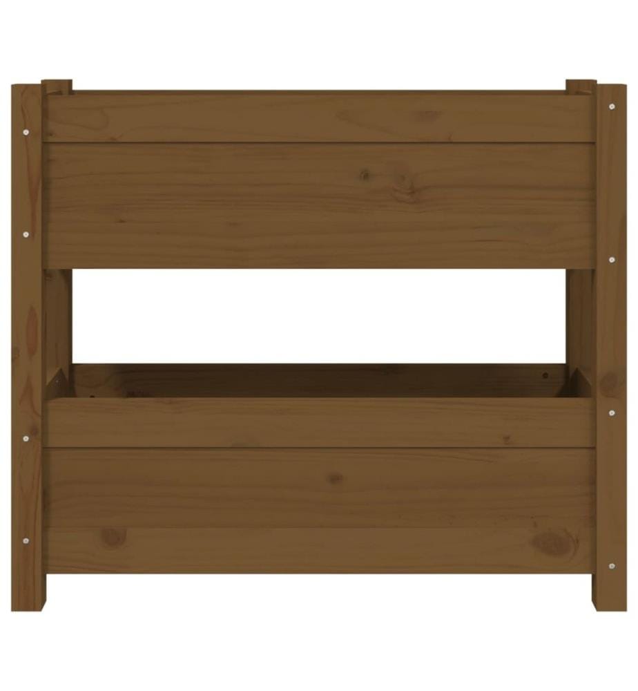 Jardinière Marron miel 77x25x66 cm Bois massif de pin