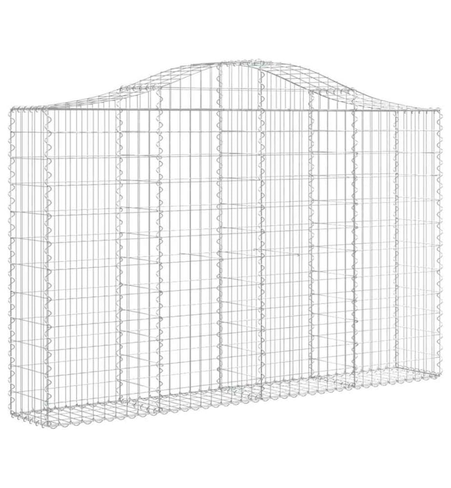Paniers à gabions arqués 11 pcs 200x30x120/140 cm Fer galvanisé