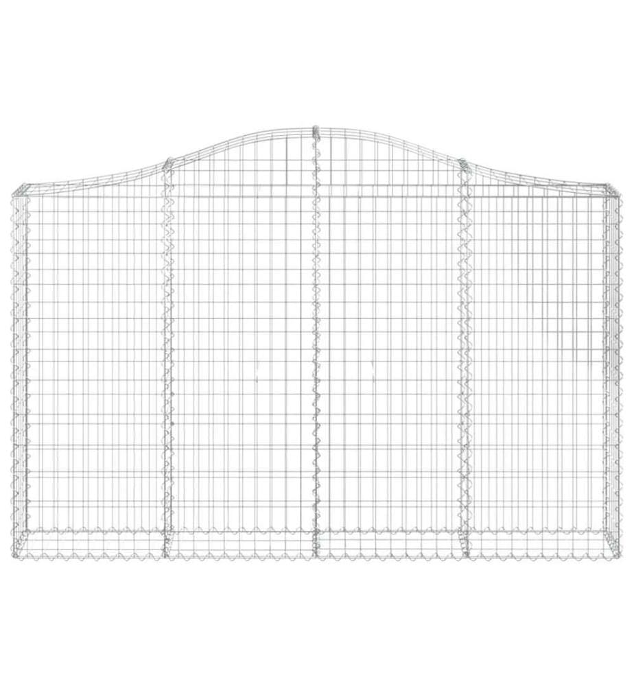 Paniers à gabions arqués 11 pcs 200x30x120/140 cm Fer galvanisé