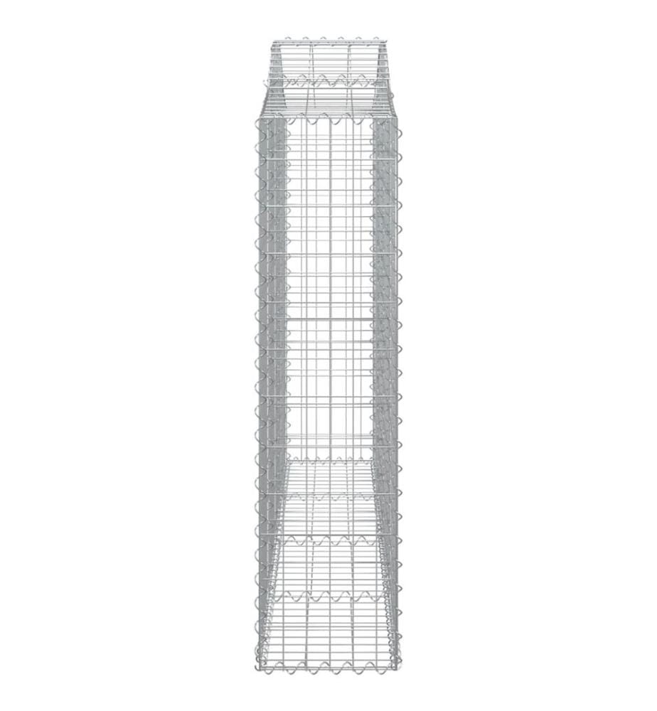 Paniers à gabions arqués 11 pcs 200x30x120/140 cm Fer galvanisé