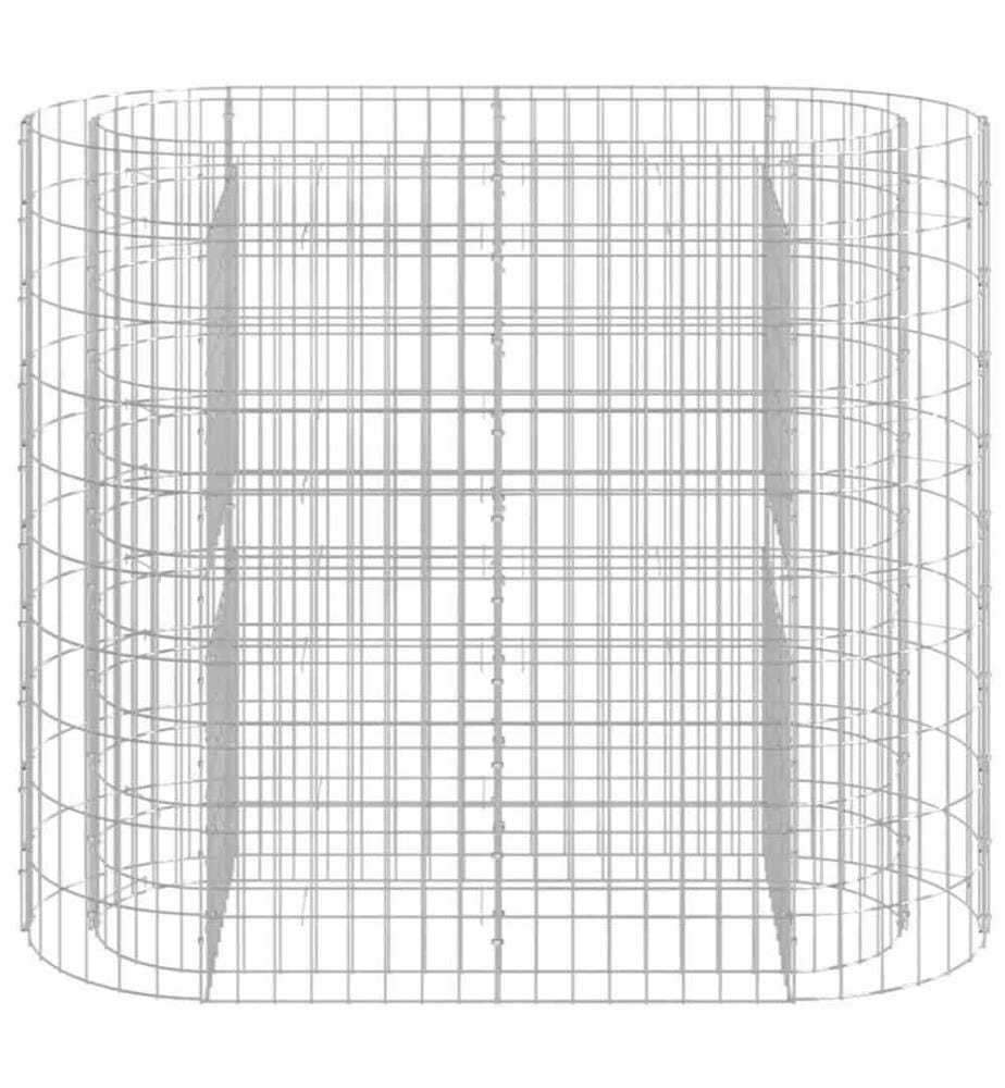 Lit surélevé à gabion Fer galvanisé 120x50x100 cm