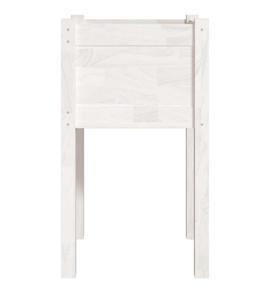 Jardinières d'extérieur 2 pcs Blanc 40x40x70 cm Bois de pin