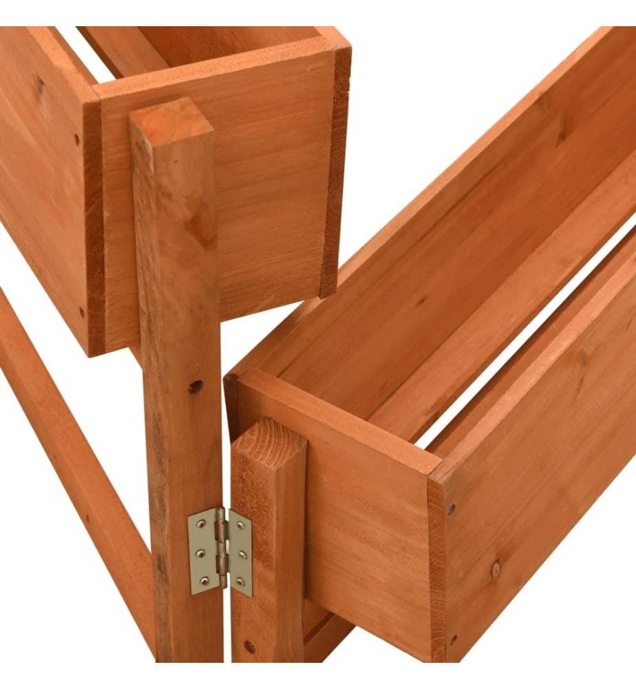 Jardinière pliable de jardin Orange 60x14x75 cm Bois de sapin