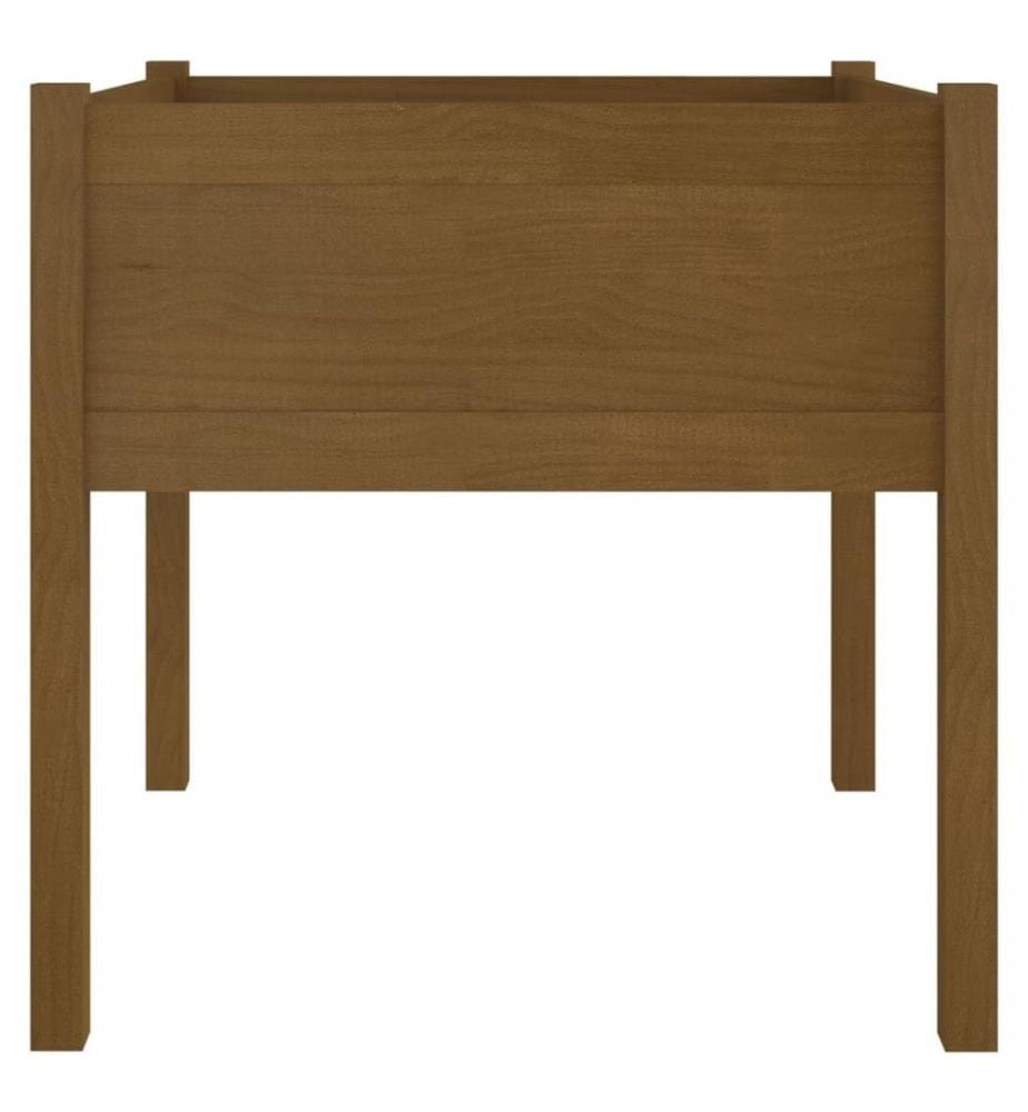 Jardinières 2 pcs Marron miel 70x70x70 cm Bois de pin massif
