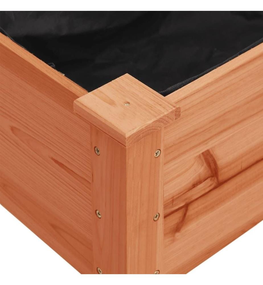 Jardinière sur roues avec doublure brun 71x37x80 cm bois sapin