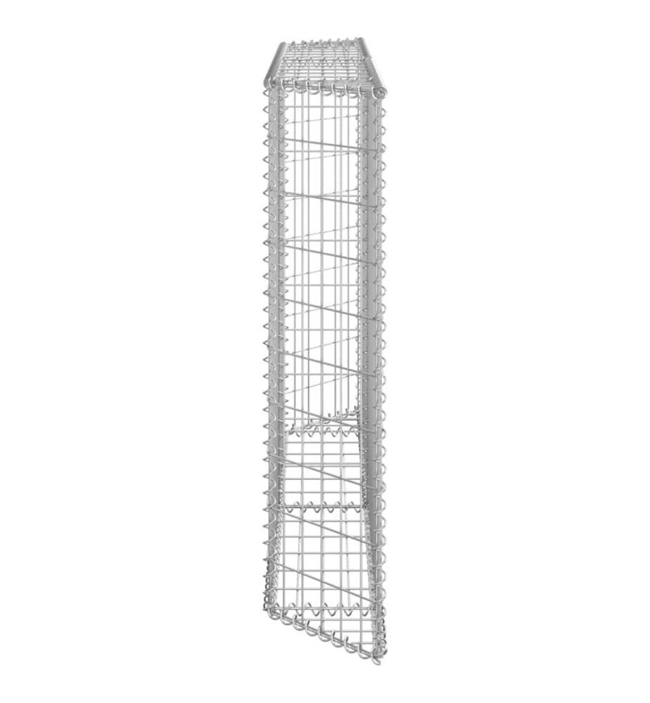 Lit surélevé à gabion en trapèze Acier galvanisé 150x20x100 cm
