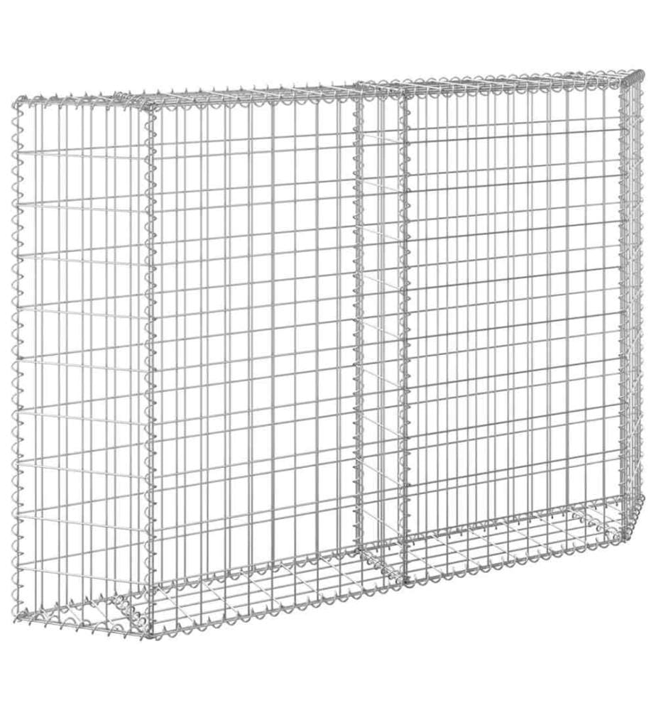 Lit surélevé à gabion en trapèze Acier galvanisé 150x20x100 cm