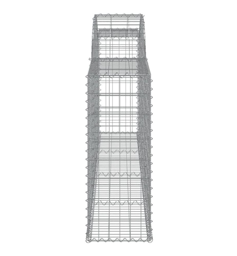 Panier de gabions arqué 300x30x80/100 cm Fer galvanisé