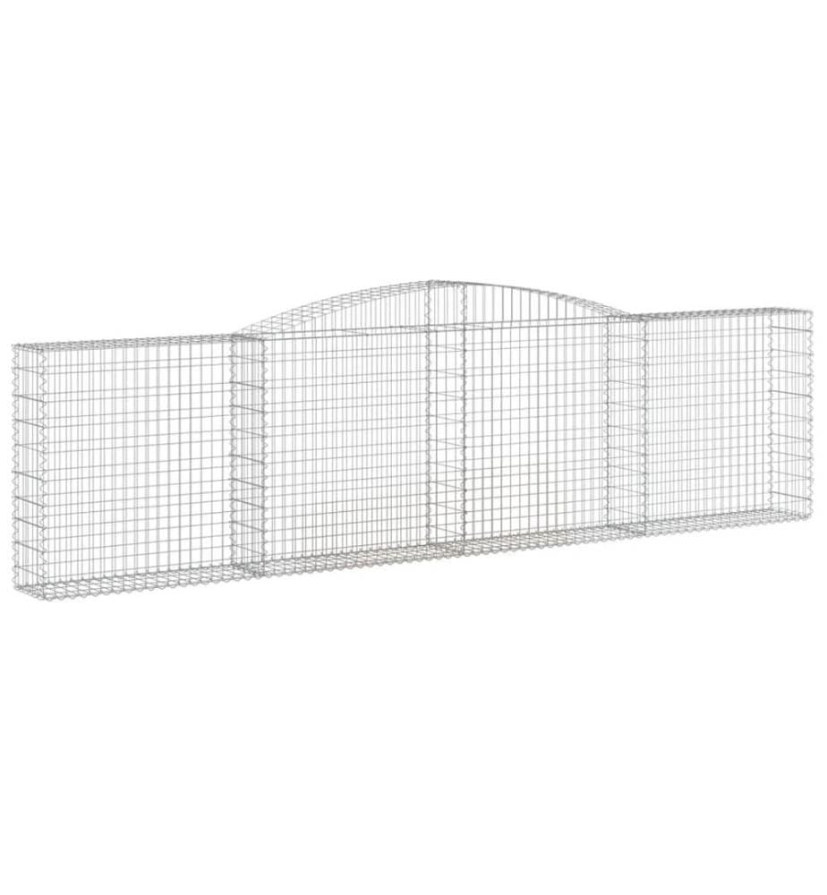 Panier de gabions arqué 400x30x100/120 cm Fer galvanisé