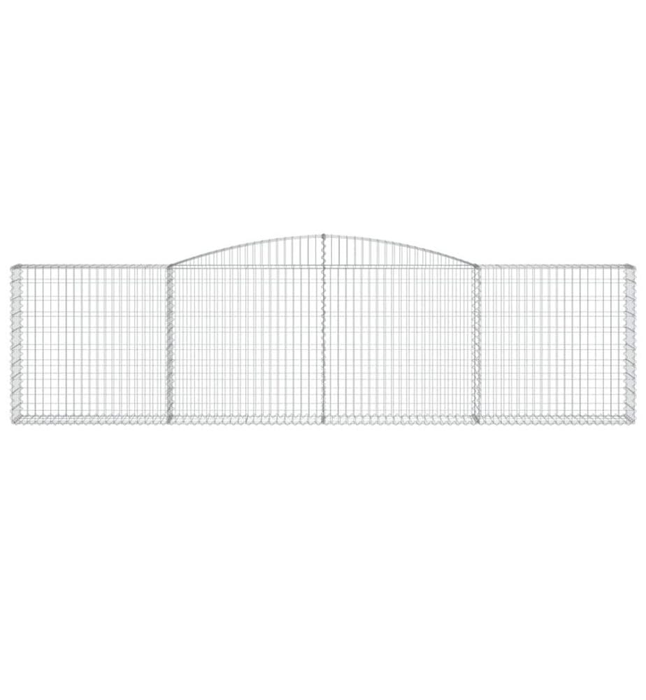 Panier de gabions arqué 400x30x100/120 cm Fer galvanisé