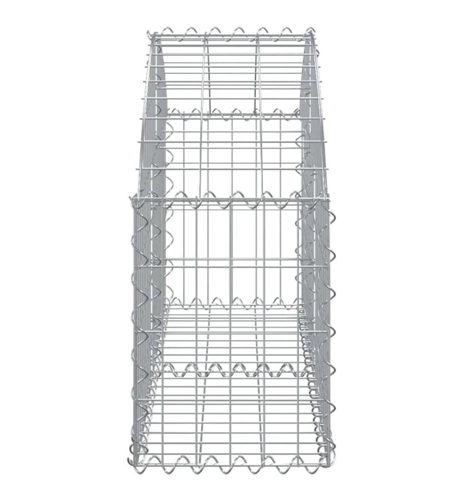 Panier de gabions arqué 100x30x40/60 cm Fer galvanisé