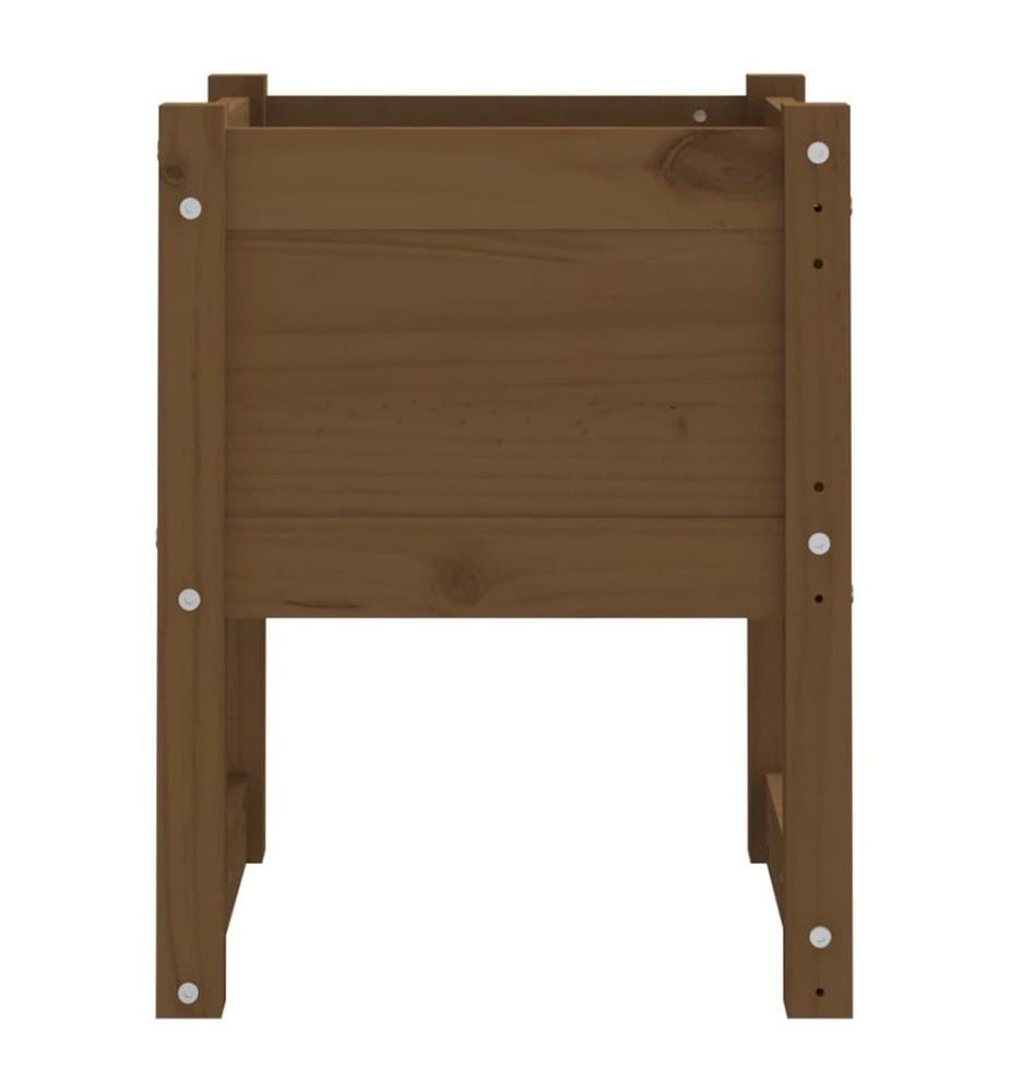 Jardinières 2 pcs Marron miel 40x40x52,5 cm Bois massif de pin