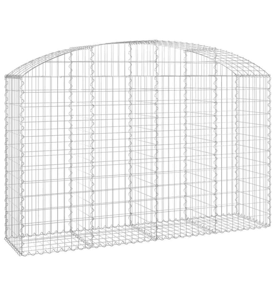 Panier de gabions arqué 200x50x120/140 cm Fer galvanisé