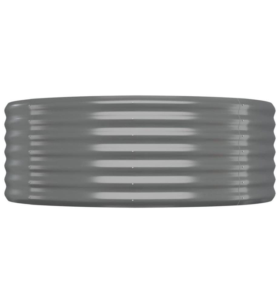 Hochbeet Pulverbeschichteter Stahl 396x100x36 cm Grau