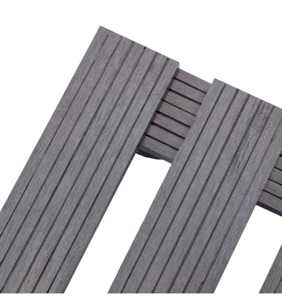 Pflanzenroller 2 Stk. Grau 30x30x7,5 cm WPC