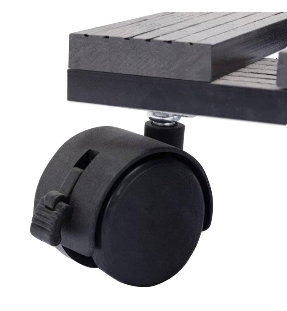 Pflanzenroller 2 Stk. Grau 30x30x7,5 cm WPC