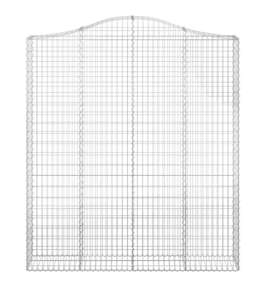 Panier de gabions arqué 200x30x220/240 cm Fer galvanisé