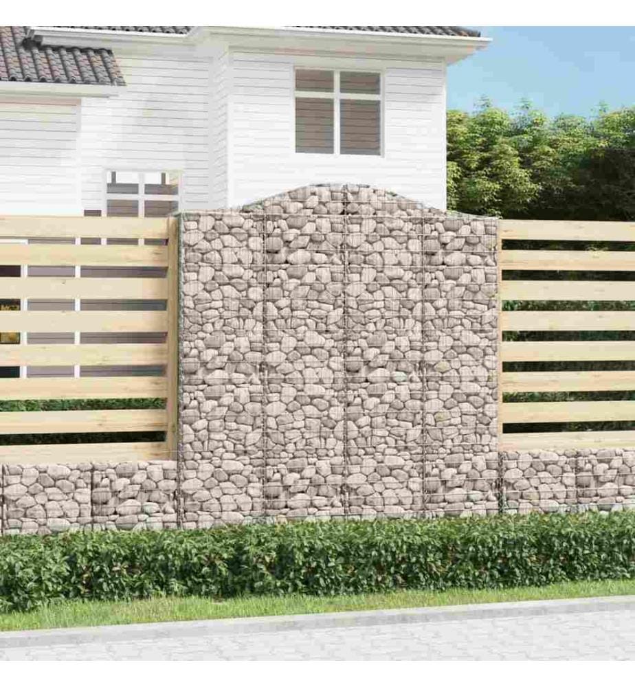 Panier de gabions arqué 200x50x220/240 cm Fer galvanisé