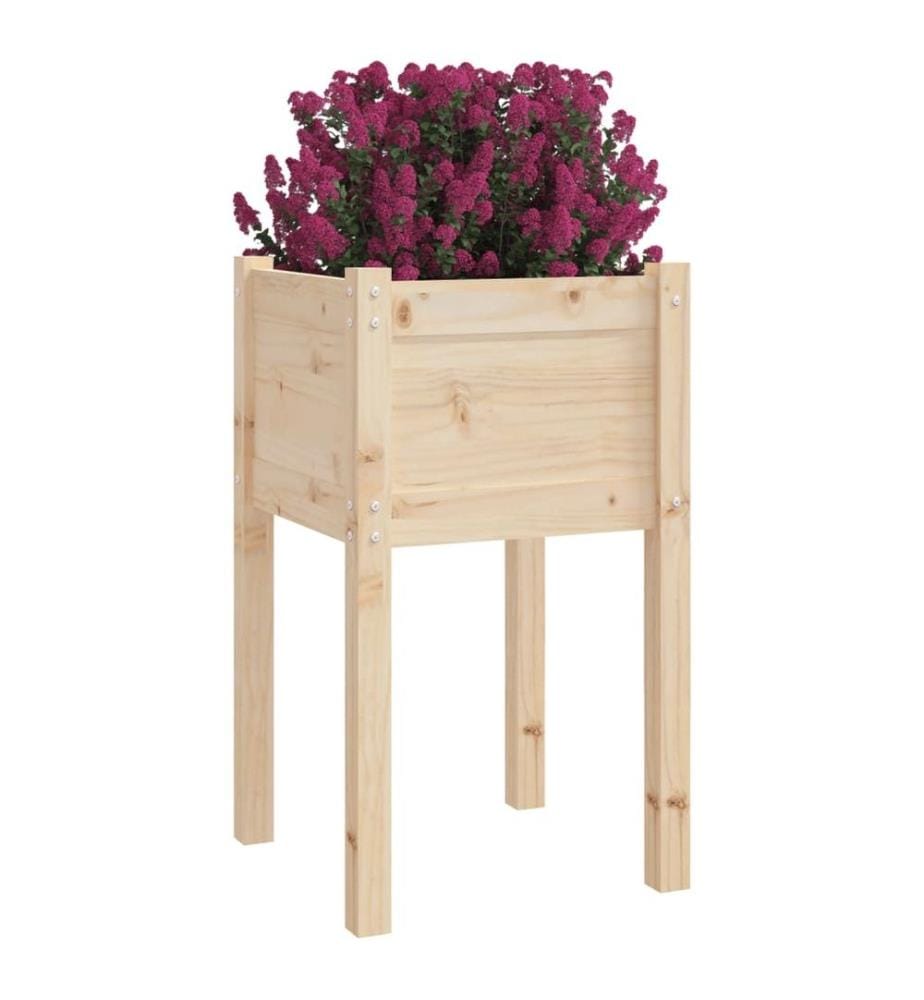 Jardinières d'extérieur 2 pcs 40x40x70 cm bois de pin massif