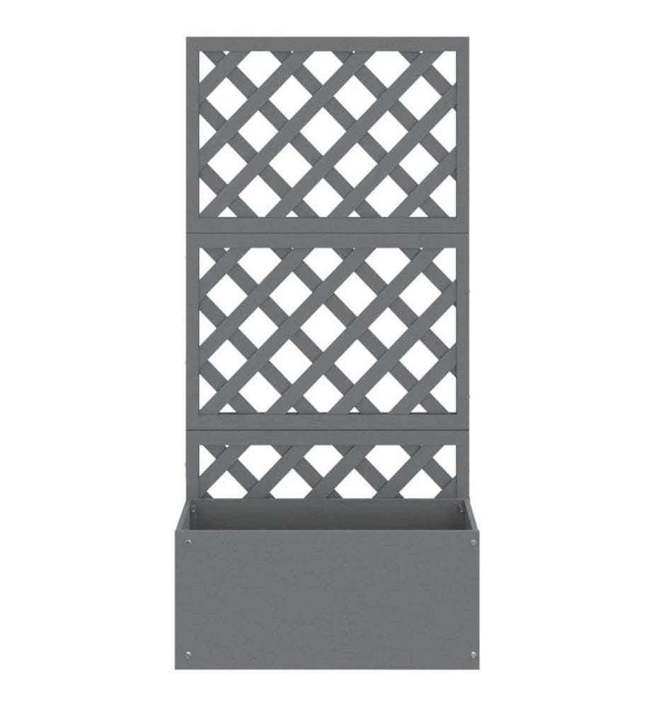 Jardinière en treillis Gris 65x33x135 cm WPC