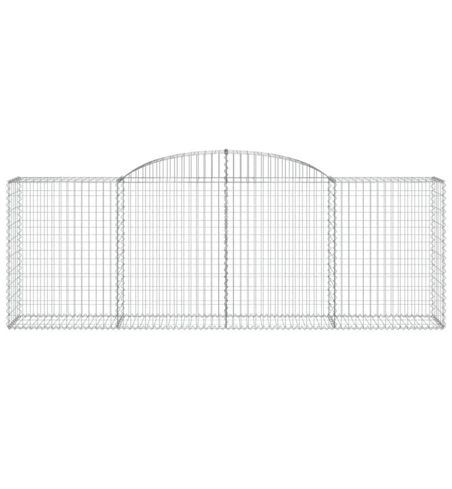 Panier de gabions arqué 300x50x100/120 cm Fer galvanisé