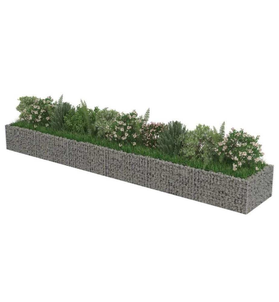 Lit surélevé à gabion Acier galvanisé 540x90x50 cm