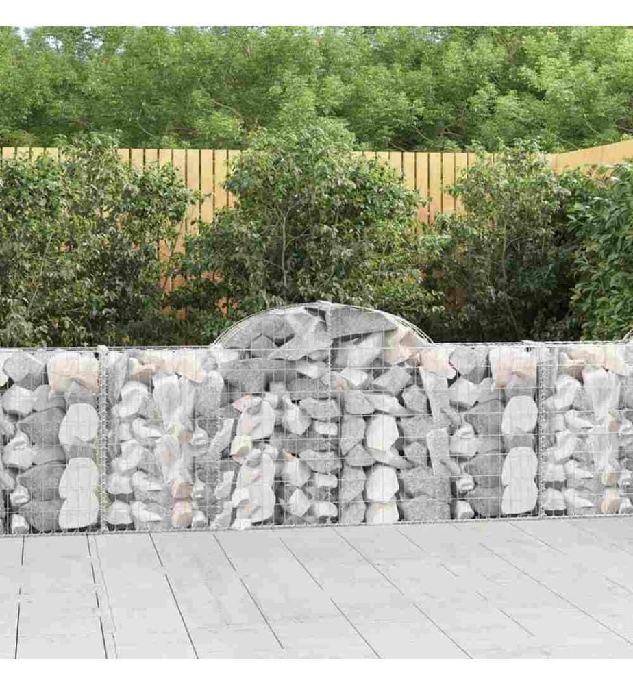 Panier de gabions arqué 200x30x80/100 cm Fer galvanisé
