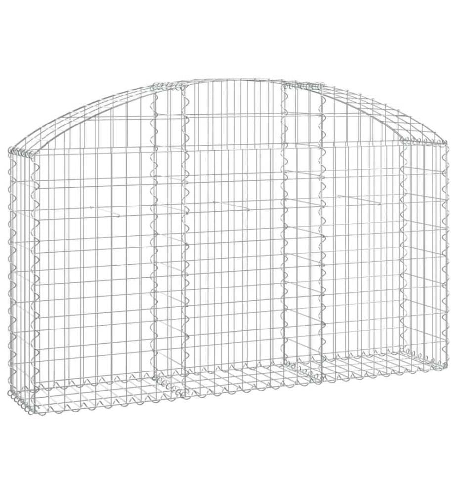 Panier de gabions arqué 150x30x80/100 cm Fer galvanisé