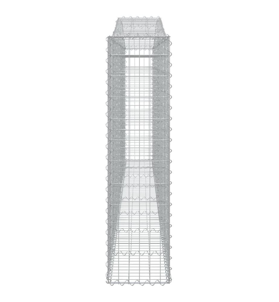 Panier de gabions arqué 400x30x120/140 cm Fer galvanisé