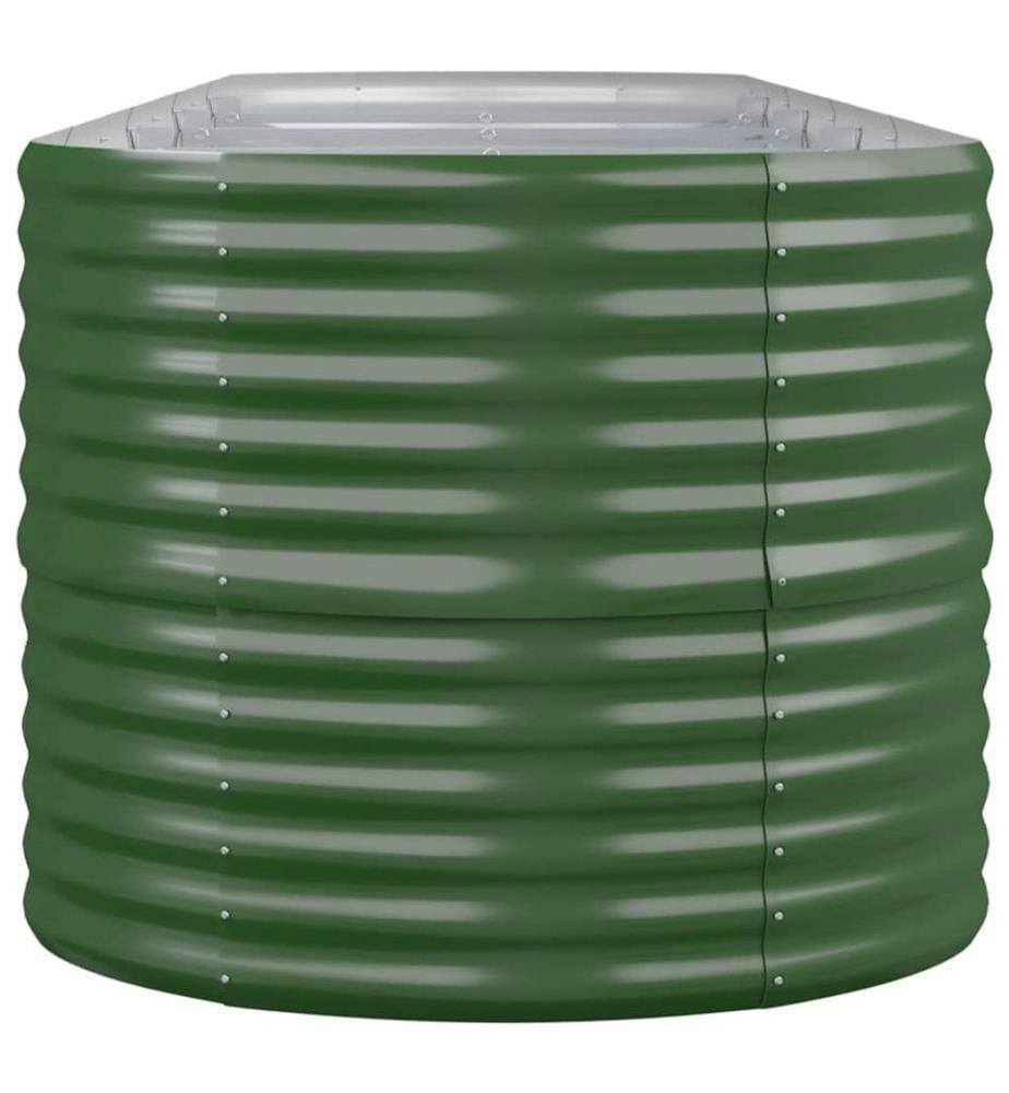 Lit surélevé de jardin Acier enduit de poudre 368x80x68 cm Vert