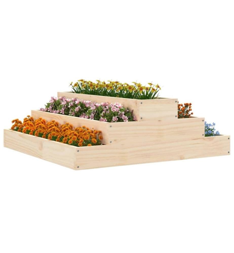 Jardinière 80x80x27 cm Bois massif de pin