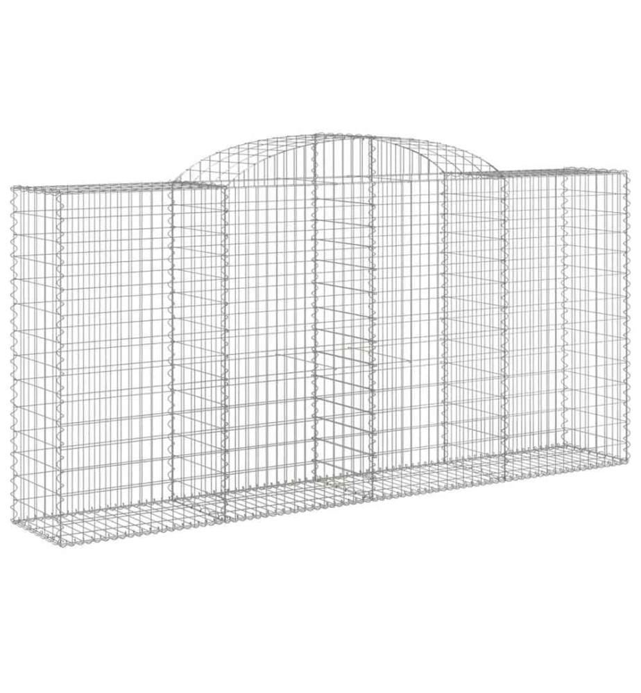 Panier de gabions arqué 300x50x140/160 cm Fer galvanisé