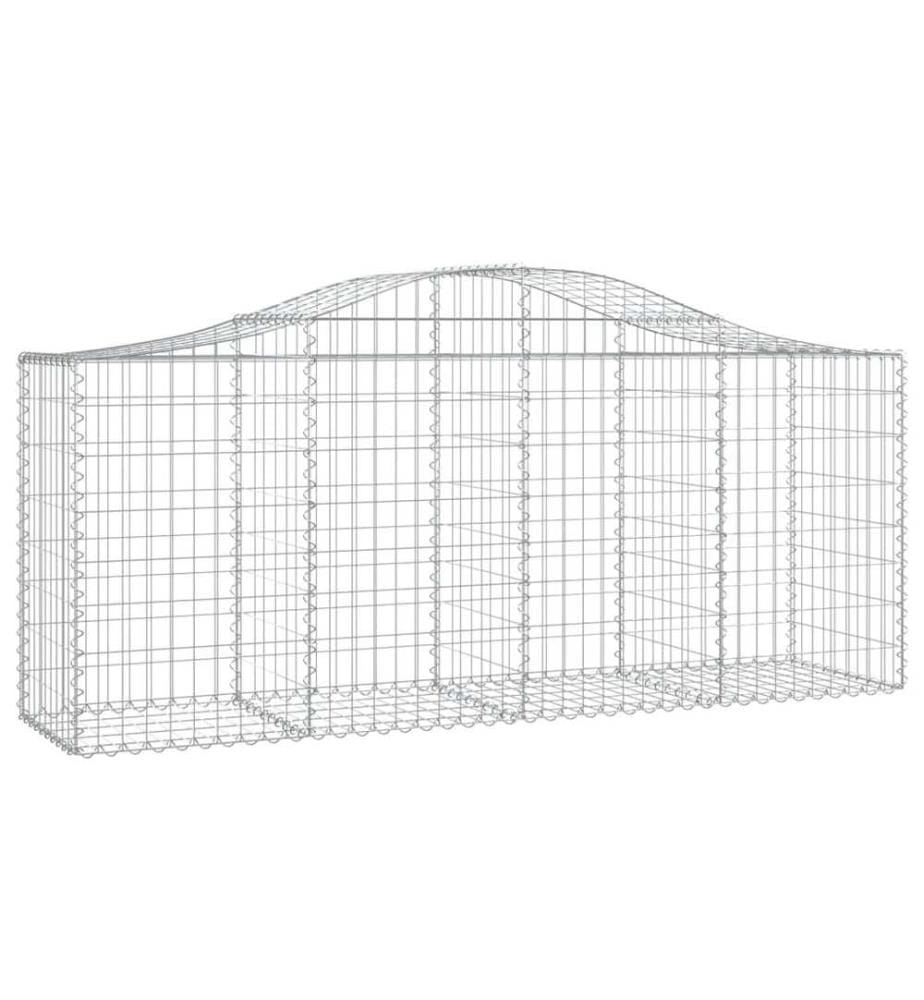 Panier de gabions arqué 200x50x80/100 cm Fer galvanisé