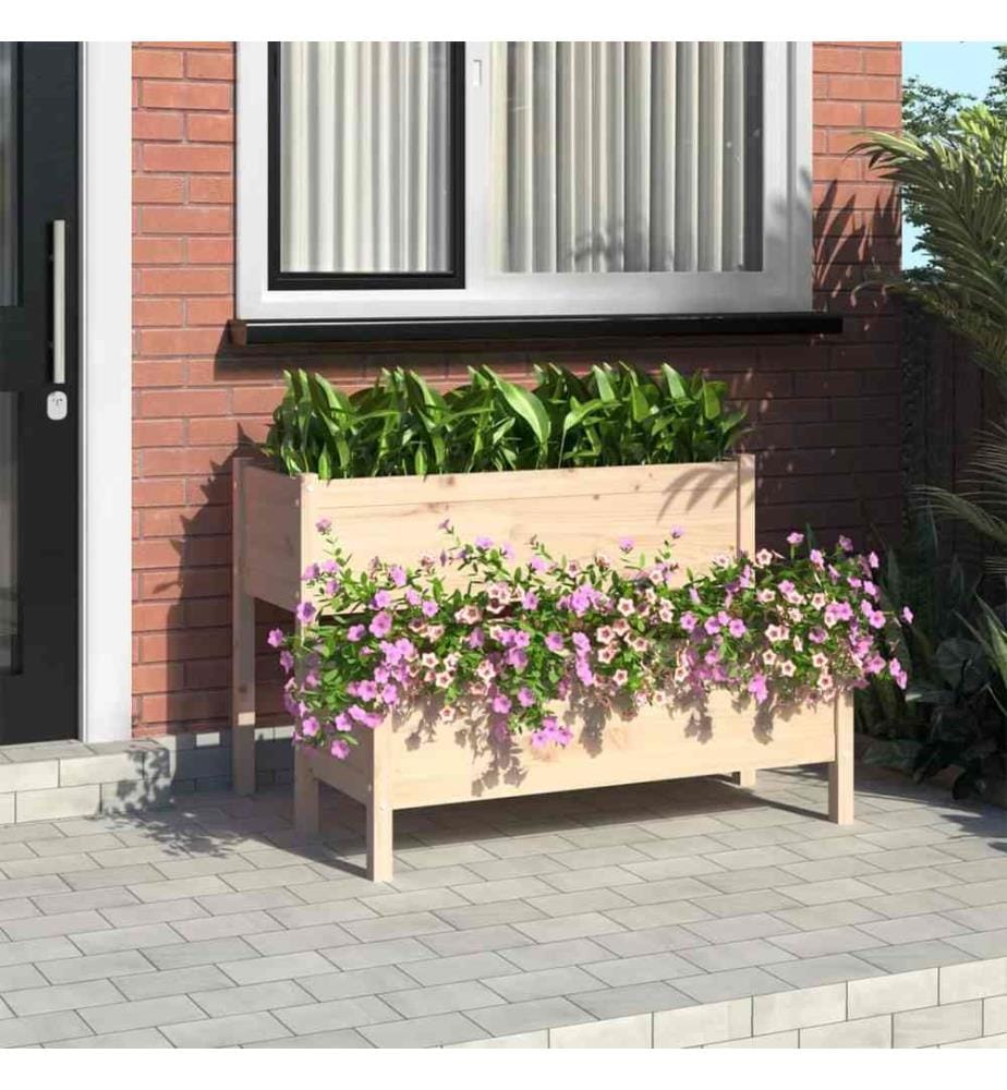 Jardinière 110x84x75 cm Bois massif de pin
